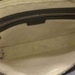 Pre Owned Gucci Grey Leather Ophidia GG Crossbody Bag