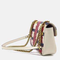 Pre Owned Gucci Multicolor Leather Marmont Matrasse Shoulder Bag