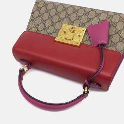 Pre Owned Gucci Multicolor Coated Canvas Padlock Supreme Tote