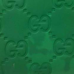 Pre Owned Gucci Green Rubber GG Rubber Crossbody Bag