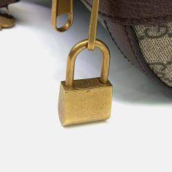 Pre Owned Gucci Beige Coated Canvas Savoy Small Duffel Bag