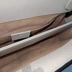 Pre Owned Gucci Cream Leather Ophidia GG Shoulder Bag