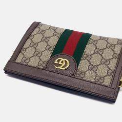 Pre Owned Gucci Beige/Brown Coated Canvas Ophidia GG Supreme Mini Shoulder Bag