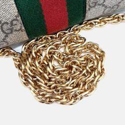 Pre Owned Gucci Beige/Brown Coated Canvas Ophidia GG Supreme Shoulder Bag