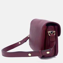 Pre Owned Gucci Burgundy Leather 1955 Horsebit Shoulder Bag