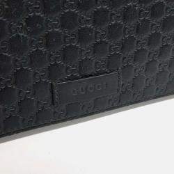 Pre Owned Gucci Black Leather Micro Cimaline Crossbody Bag