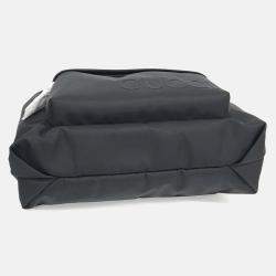 Pre Owned Gucci Black Canvas and Leather Shoulder Bag