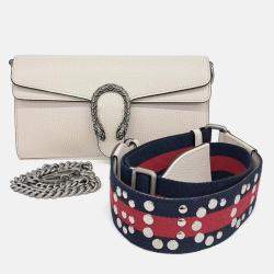 Pre Owned Gucci Cream Leather Dionysus Small Shoulder Bag