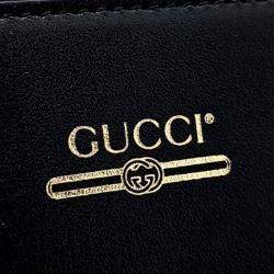 Pre Owned Gucci Black Leather Clutch