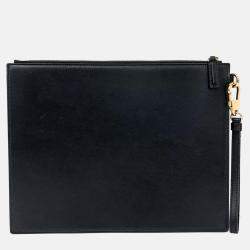 Pre Owned Gucci Black Leather Clutch