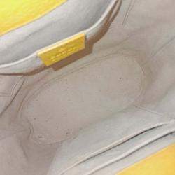 Pre Owned Gucci Multicolor Yellow Coated Canvas Ophidia Small Bucket Bag