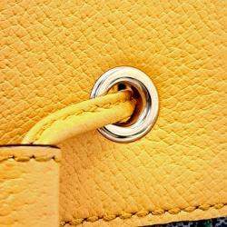 Pre Owned Gucci Multicolor Yellow Coated Canvas Ophidia Small Bucket Bag