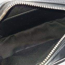 Pre Owned Gucci Black Leather Marmont Matelasse Mini Crossbody Bag