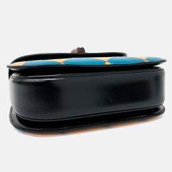 Pre Owned Gucci Multicolor Leather Bamboo 1947 Top Handle Shoulder Bag