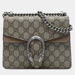 Pre Owned Gucci Brown Small GG Supreme Dionysus Crossbody