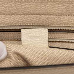 Pre Owned Gucci White Medium Leather Soho Satchel