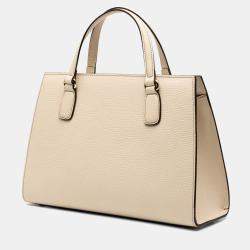 Pre Owned Gucci White Medium Leather Soho Satchel