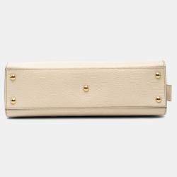 Pre Owned Gucci White Medium Leather Soho Satchel