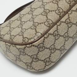 Pre Owned Gucci Beige/Brown GG Supreme Canvas Small Ophidia Shoulder Bag