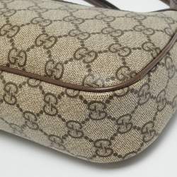 Pre Owned Gucci Beige/Brown GG Supreme Canvas Small Ophidia Shoulder Bag