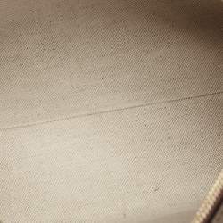 Pre Owned Gucci Beige GG Supreme Canvas and Leather Ophidia Boston Bag 