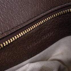 Pre Owned Gucci Beige Brown Small GG Supreme Blondie Chain Satchel