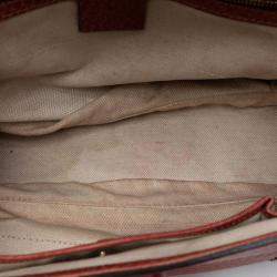 Pre Owned Gucci Brown Medium Leather New Bamboo Satchel