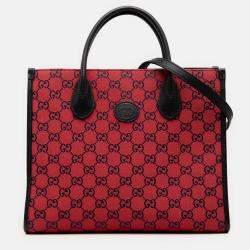 Pre Owned Gucci Small GG Canvas Interlocking G Tote