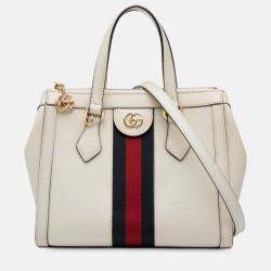 Pre Owned Gucci Small Leather Ophidia Satchel