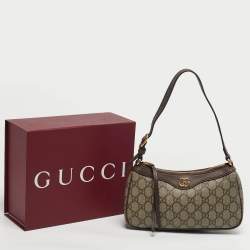 Pre Owned Gucci Brown/Beige GG Supreme Canvas Small Ophidia Shoulder Bag