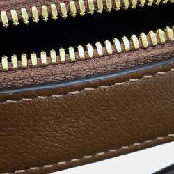 Pre Owned Gucci Horsebit 1955 Shoulder Bag Beige/Brown Gg Supreme Leather Size Small