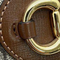 Pre Owned Gucci Horsebit 1955 Shoulder Bag Beige/Brown Gg Supreme Leather Size Small