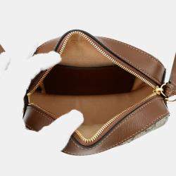 Pre Owned Gucci Horsebit 1955 Shoulder Bag Beige/Brown Gg Supreme Leather Size Small