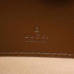 Pre Owned Gucci Jackie 1961 Handbag Beige/Brown Gg Supreme Leather Size Mini