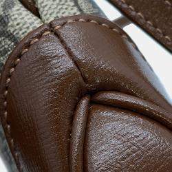 Pre Owned Gucci Jackie 1961 Handbag Beige/Brown Gg Supreme Leather Size Mini