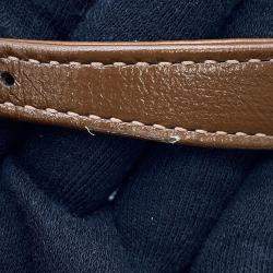 Pre Owned Gucci Jackie 1961 Handbag Beige/Brown Gg Supreme Leather Size Mini