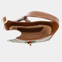 Pre Owned Gucci Jackie 1961 Handbag Beige/Brown Gg Supreme Leather Size Mini