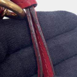 Pre Owned Gucci Gg Marmont Mini Shoulder Bag Red/Beige Leather Size Mini