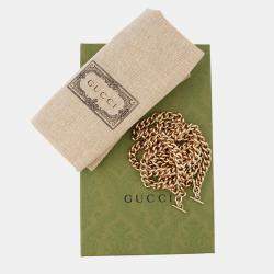 Pre Owned Gucci Gg Matelasse Chain Wallet Black Leather