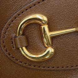 Pre Owned Gucci Horsebit 1955Tote Bag Brown Leather