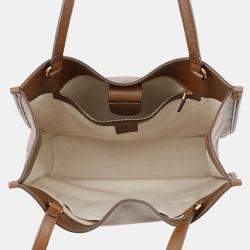 Pre Owned Gucci Horsebit 1955Tote Bag Brown Leather