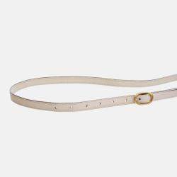 Pre Owned Gucci White Mini Calfskin Bamboo Diana Satchel