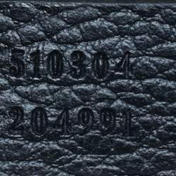 Pre Owned Gucci Black Leather Dollar Interlocking G Shoulder Bag