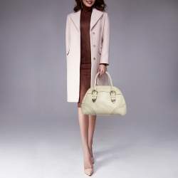 Pre Owned Gucci Off White Guccissima Leather Signoria Satchel