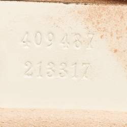 Pre Owned Gucci Off White Guccissima Leather Small Padlock Shoulder Bag