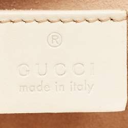 Pre Owned Gucci Off White Guccissima Leather Small Padlock Shoulder Bag