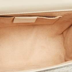 Pre Owned Gucci Off White Guccissima Leather Small Padlock Shoulder Bag