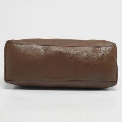 Pre Owned Gucci Brown Leather Medium Soho Chain Shoulder Bag