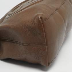 Pre Owned Gucci Brown Leather Medium Soho Chain Shoulder Bag