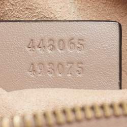 Pre Owned Gucci Beige Matelassé Leather Mini GG Marmont Camera Bag